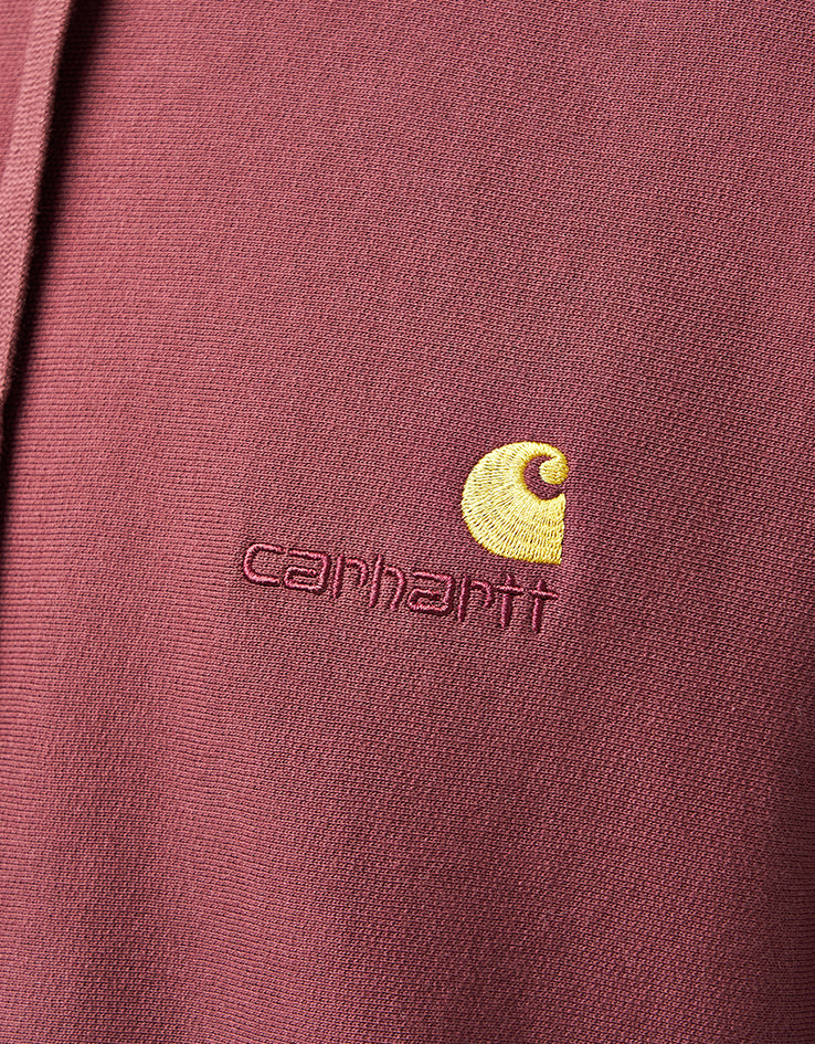 Carhartt WIP Hooded American Script Sweat - Amarone