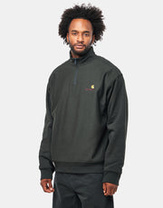 Carhartt WIP Half Zip American Script Sweat - Raven