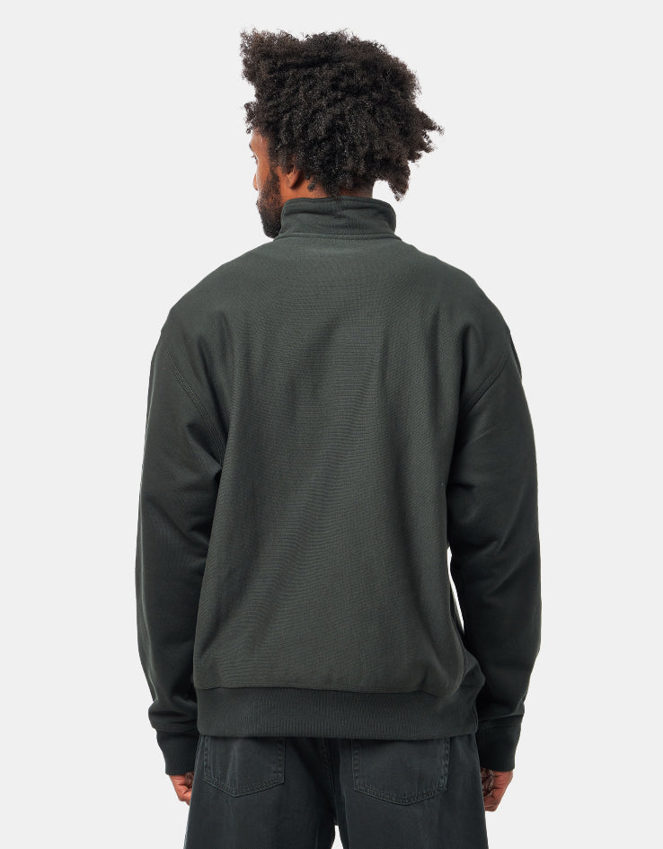 Carhartt WIP Half Zip American Script Sweat - Raven