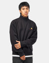 Carhartt WIP Half Zip American Script Sweat - Black