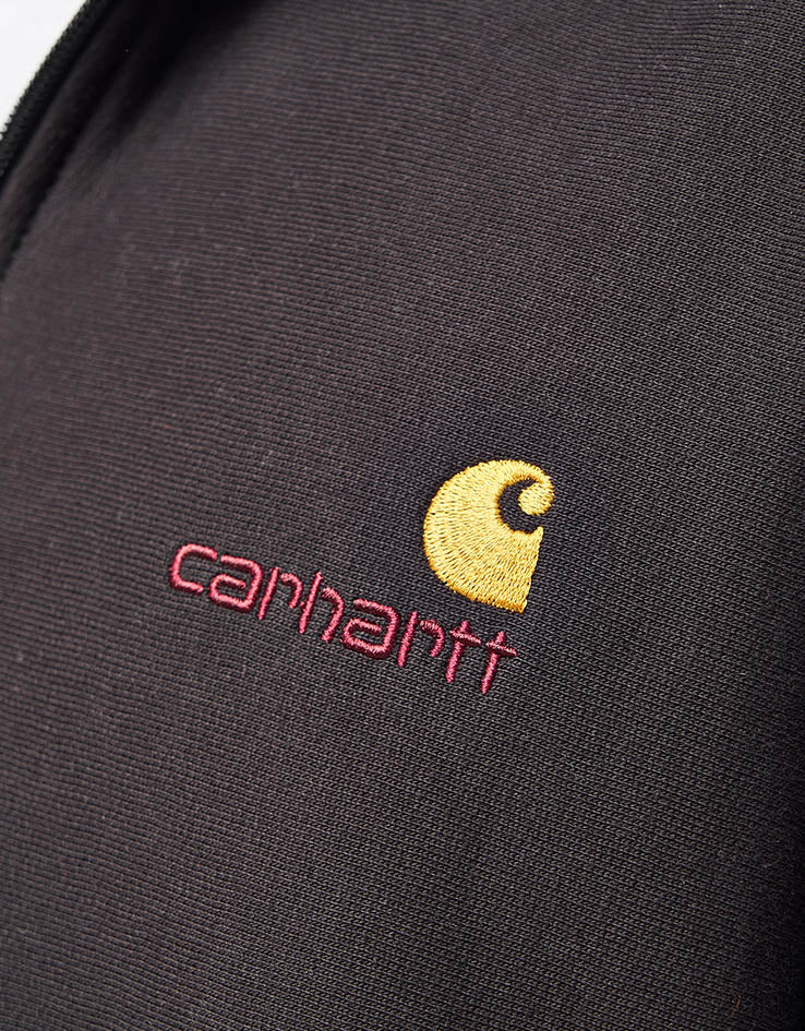 Carhartt WIP Half Zip American Script Sweat - Black
