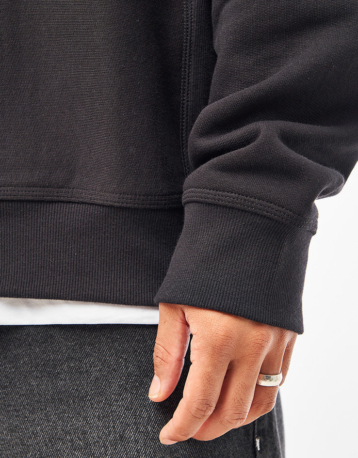 Carhartt WIP Half Zip American Script Sweat - Black