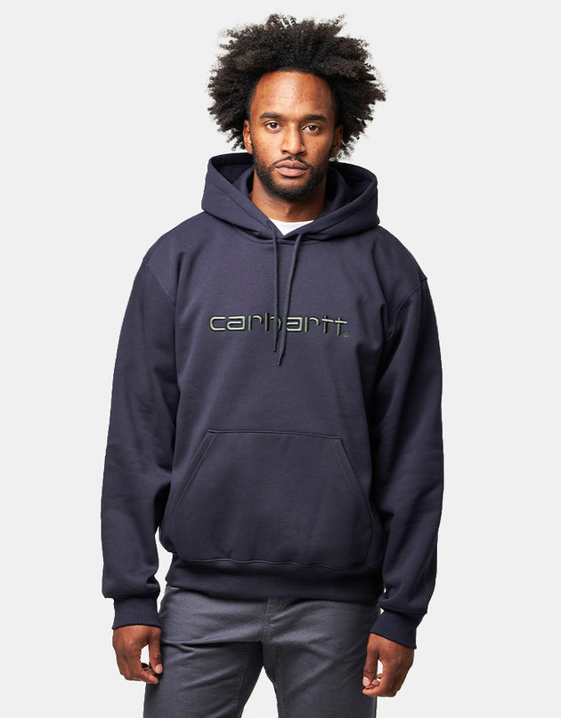 Carhartt WIP Hooded Carhartt Sweat - Dark Navy/Dark Scarab
