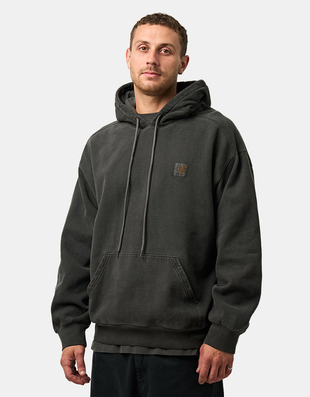Carhartt WIP Hooded Vista Sweat - Black (Garment Dyed)