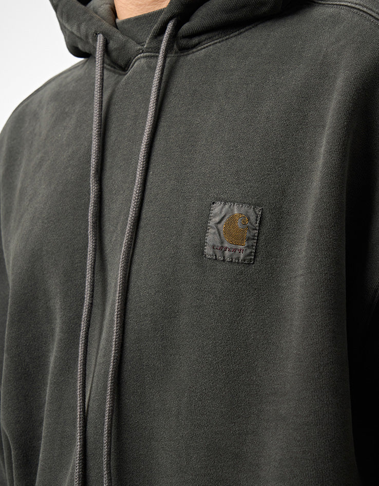 Carhartt WIP Hooded Vista Sweat - Black (Garment Dyed)