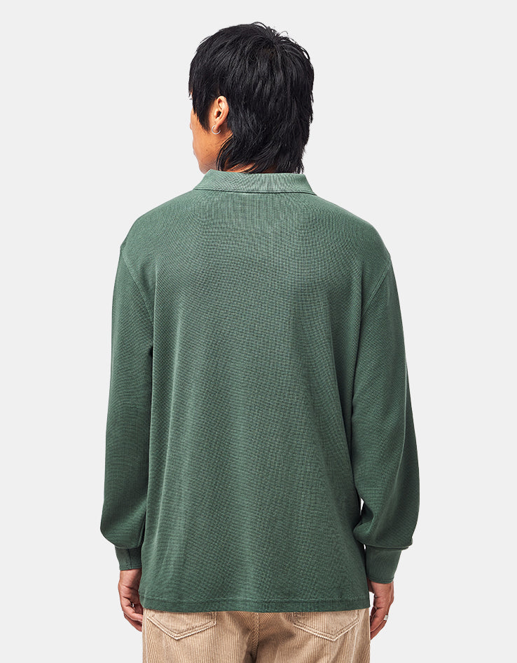 Carhartt WIP L/S Waffle Rugby Shirt - Dark Scarab (Garment Dyed)