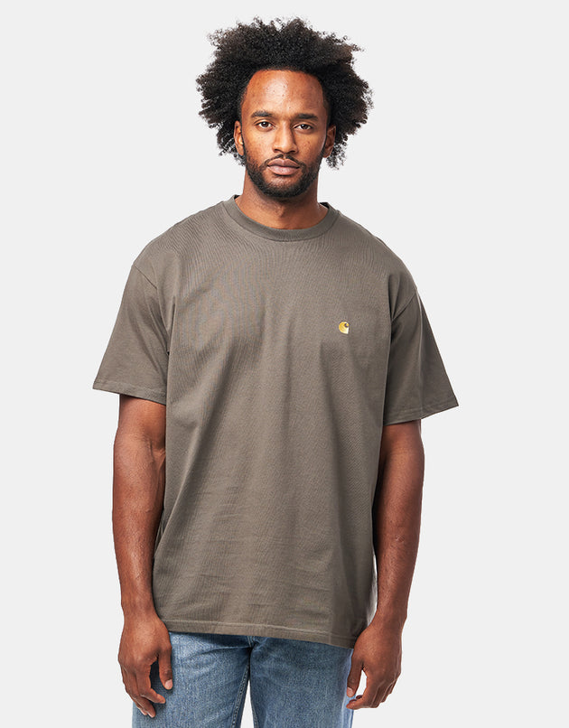 Carhartt WIP S/S Chase T-Shirt - Shungite/Gold
