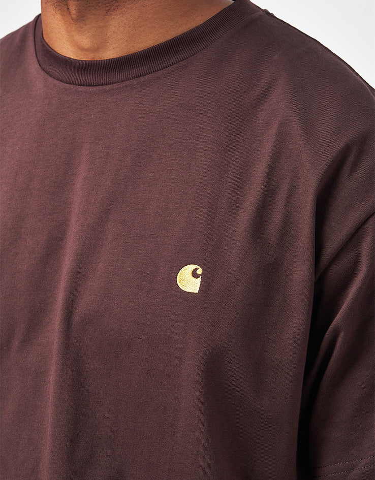 Carhartt WIP S/S Chase T-Shirt - Palisander/Gold
