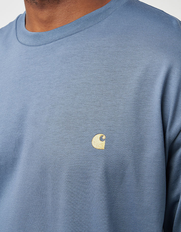 Carhartt WIP S/S Chase T-Shirt - Icesheet/Gold
