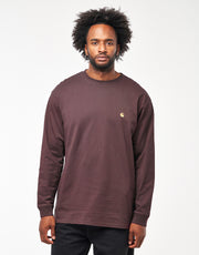 Carhartt WIP L/S Chase T-Shirt - Palisander/Gold