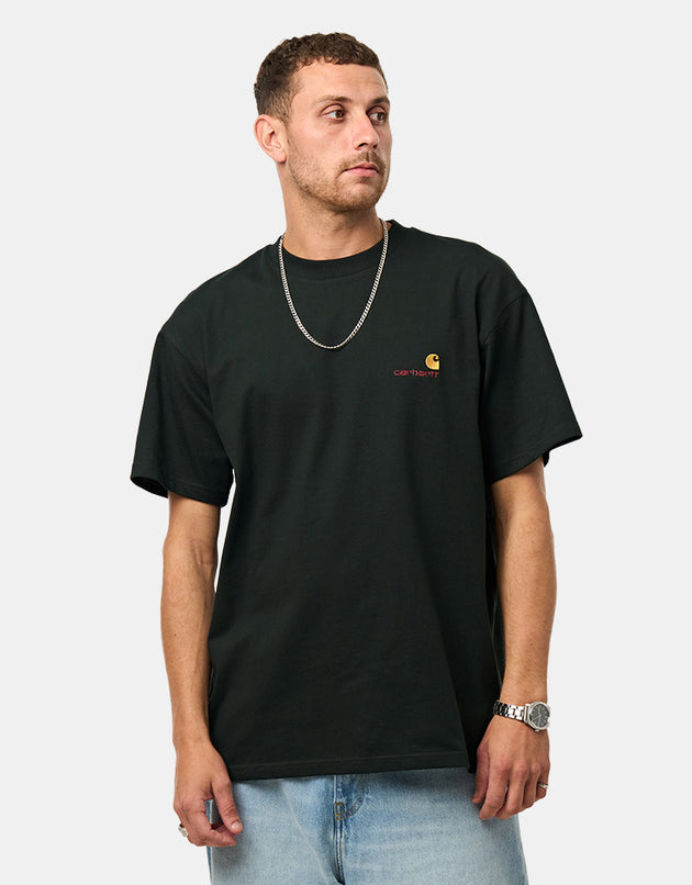 Carhartt WIP S/S American Script T-Shirt - Raven
