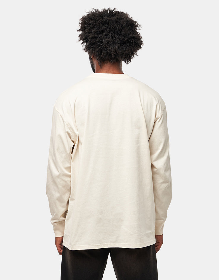 Carhartt WIP L/S American Script T-Shirt - Natural