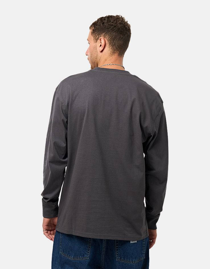 Carhartt WIP L/S American Script T-Shirt - Graphite