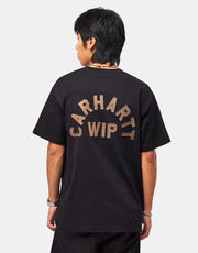Carhartt WIP S/S Arch Script T-Shirt - Black/WIP H Brown
