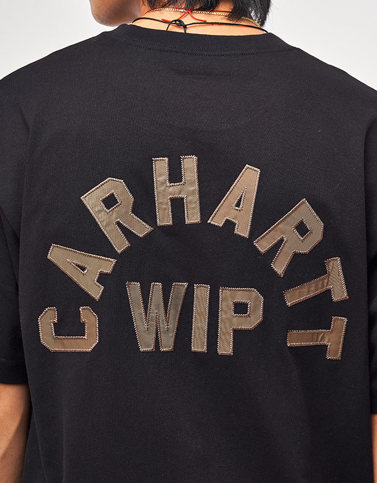 Carhartt WIP S/S Arch Script T-Shirt - Black/WIP H Brown