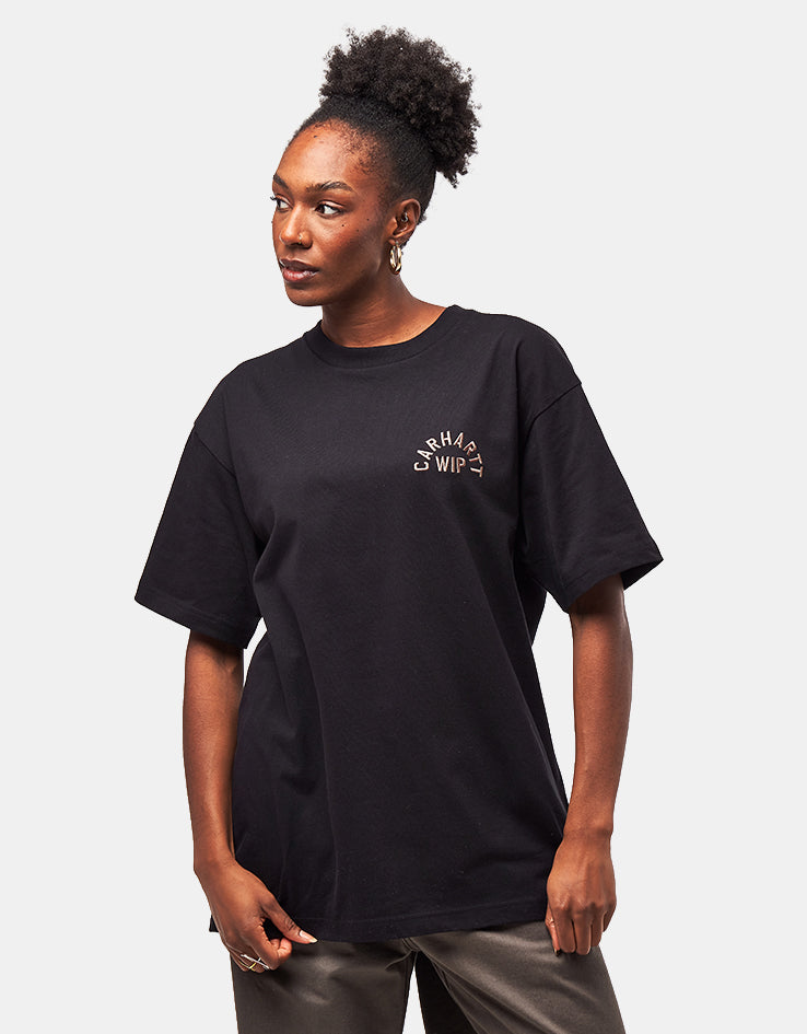 Carhartt WIP S/S Arch Script T-Shirt - Black/WIP H Brown