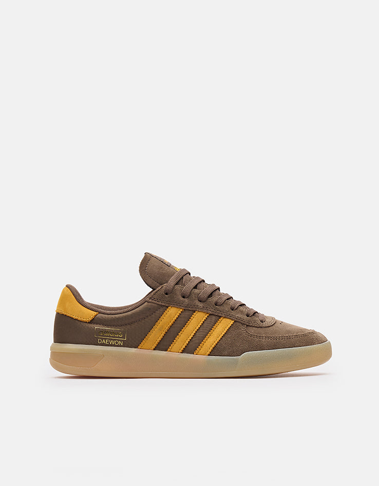 adidas x Daewon Glenburn Skate Shoes - Earth Strata/Crew Yellow/Gum, view 1