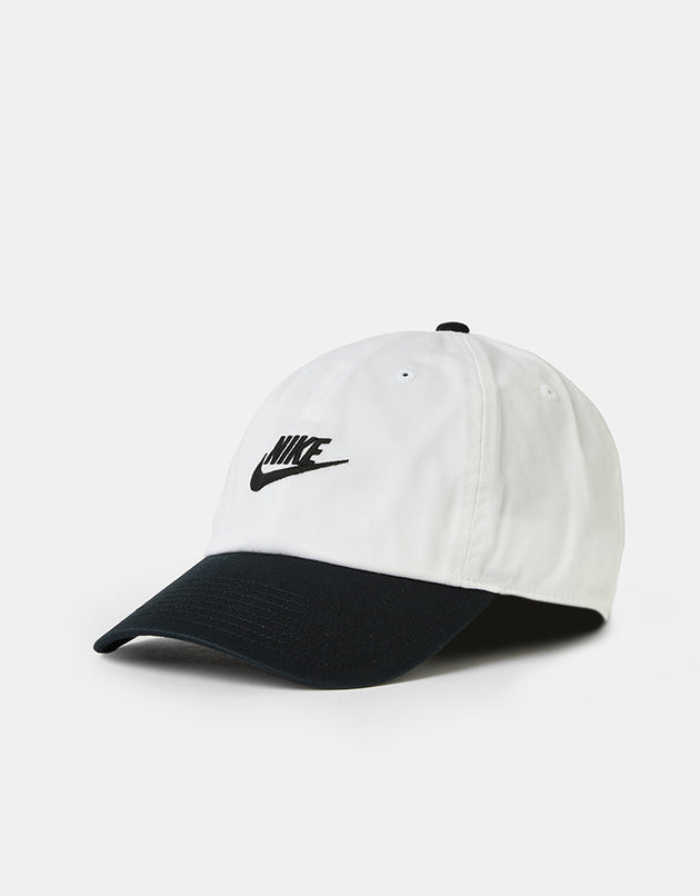 Nike Club Unstructured Futura Wash Cap - White/Black/Black