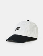 Nike Club Unstructured Futura Wash Cap - White/Black/Black