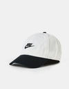 Nike Club Unstructured Futura Wash Cap - White/Black/Black