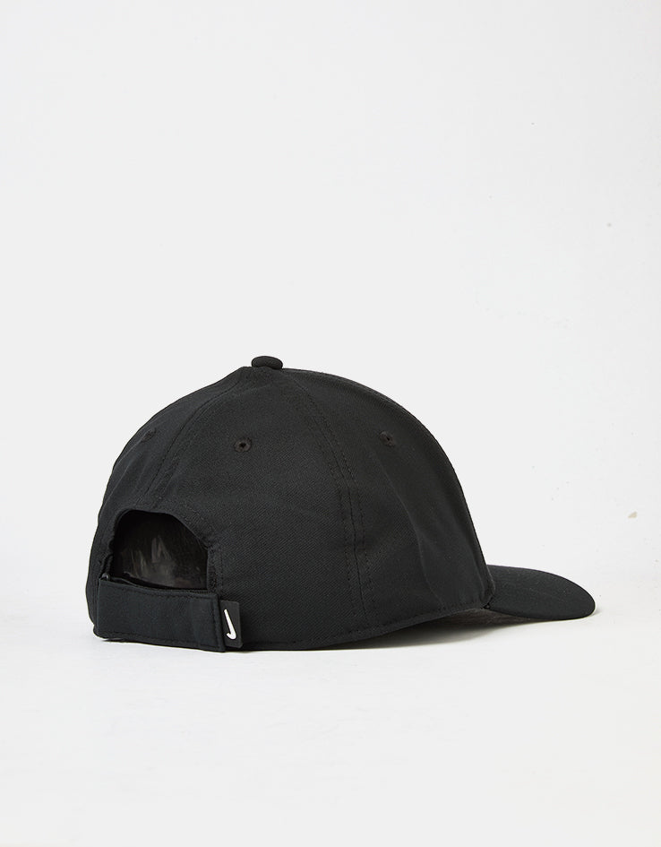 Nike Dri-Fit Club Structured Swoosh Cap - Black/White