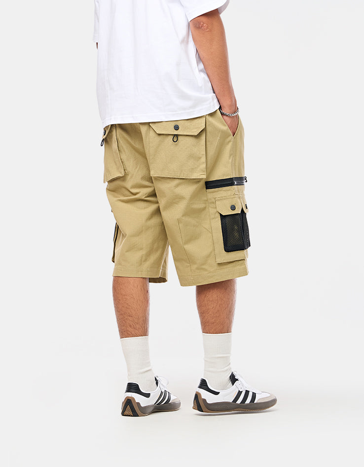 ICHPIG Ripstop Terrain Cargo Shorts - Khaki