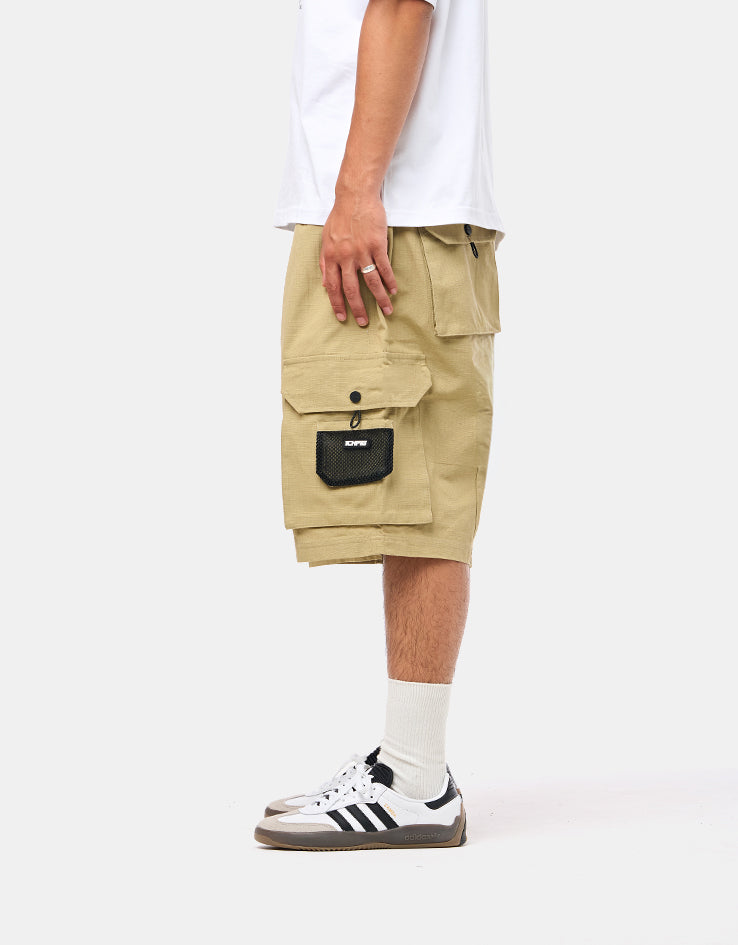 ICHPIG Ripstop Terrain Cargo Shorts - Khaki