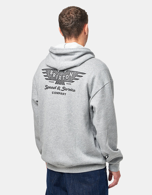 Brixton Ewing Pullover Hoodie - Heather Grey