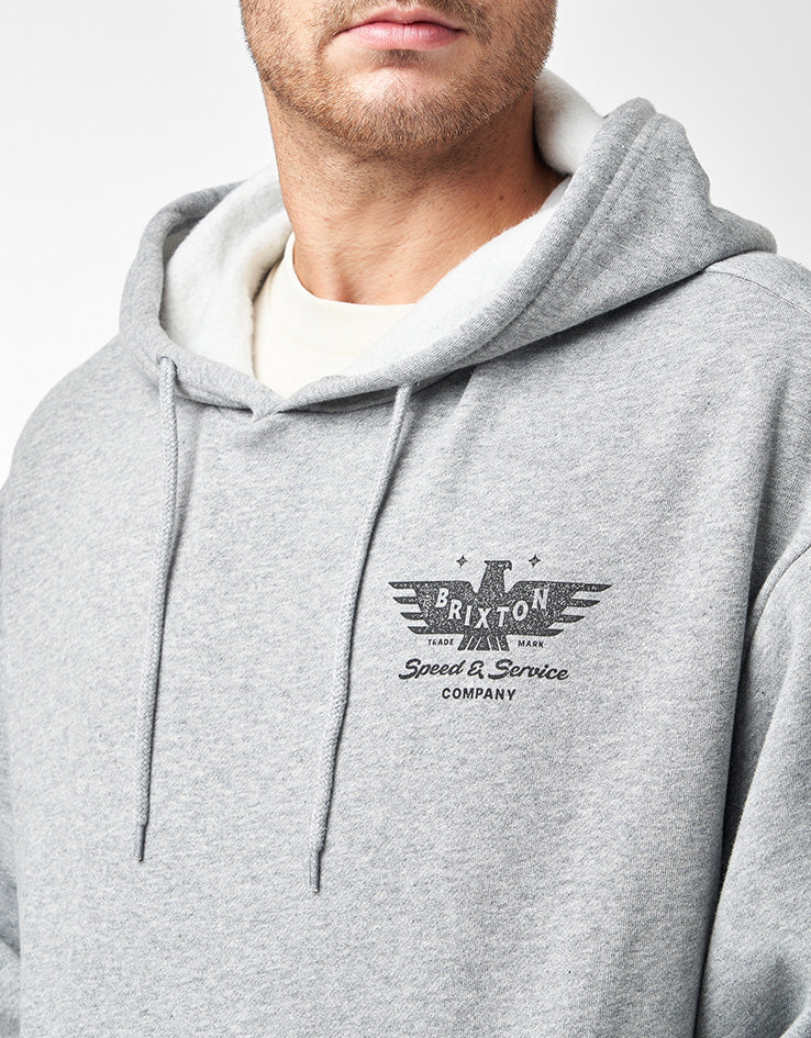 Brixton Ewing Pullover Hoodie - Heather Grey