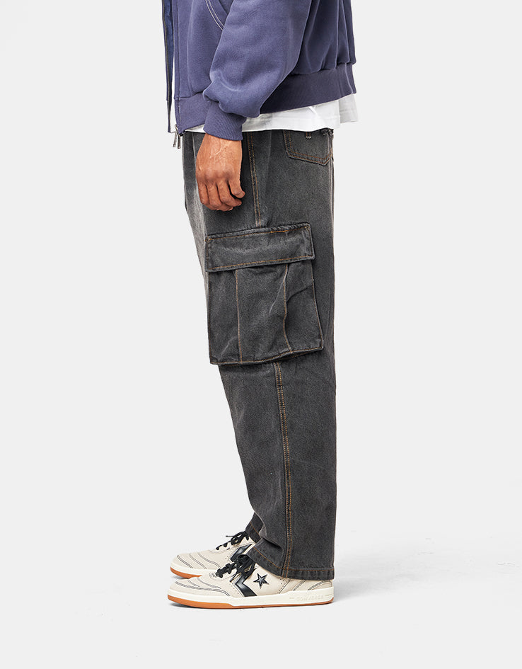 ICHPIG Warrior Cargo Jeans - Faded Black