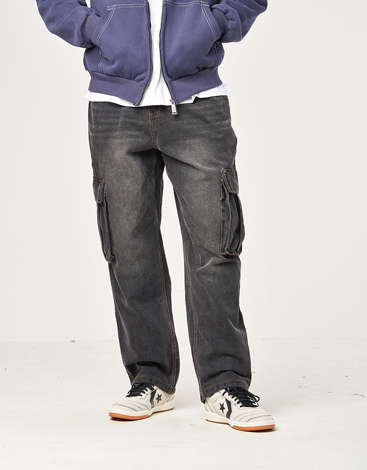 ICHPIG Warrior Cargo Jeans - Faded Black