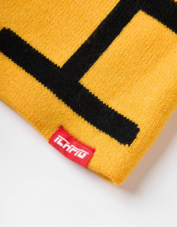 ICHPIG Warrior Reversible Skully Beanie - Yellow