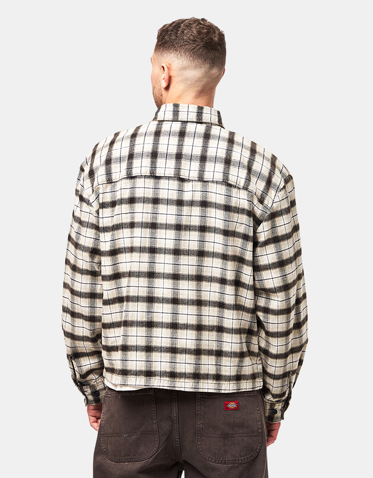 Dickies Jerome Cropped L/S Flannel Shirt - Black