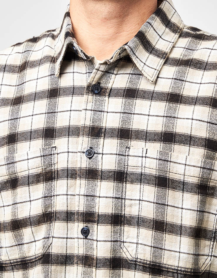 Dickies Jerome Cropped L/S Flannel Shirt - Black