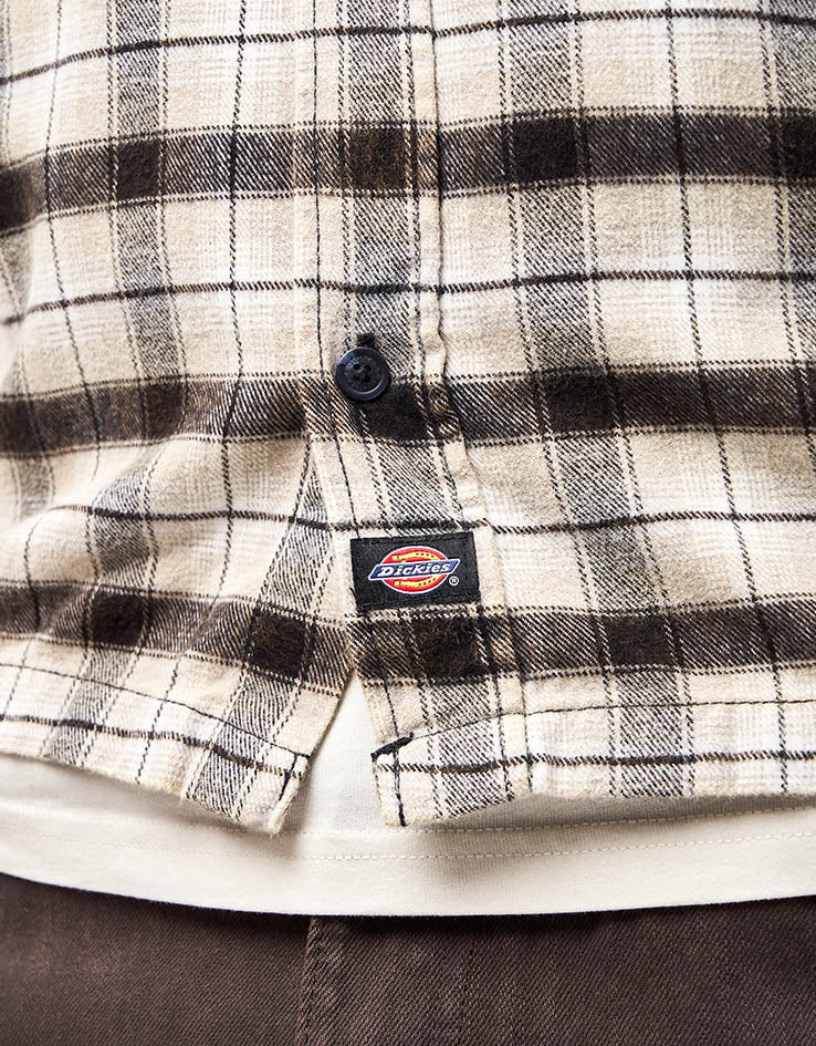 Dickies Jerome Cropped L/S Flannel Shirt - Black