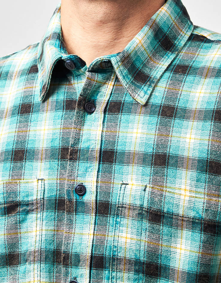 Dickies Jerome Cropped L/S Flannel Shirt - Lincoln Green