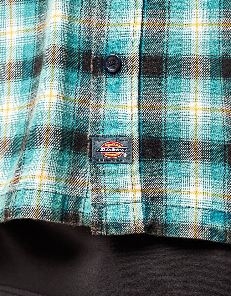 Dickies Jerome Cropped L/S Flannel Shirt - Lincoln Green