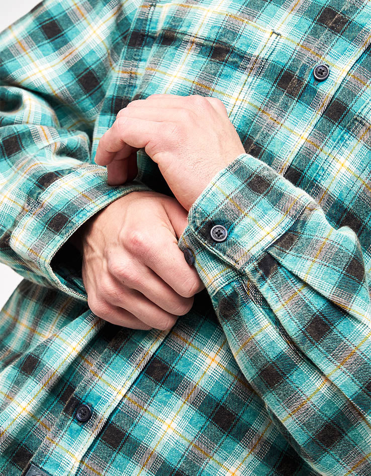 Dickies Jerome Cropped L/S Flannel Shirt - Lincoln Green