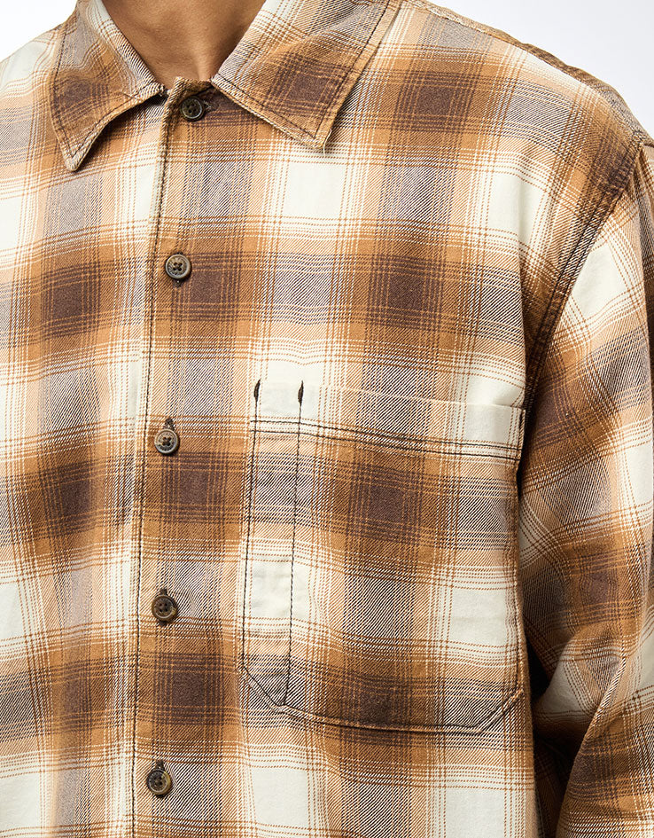 Dickies Gulfport L/S Flannel Shirt - Chocolate Brown