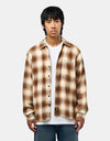 Dickies Gulfport L/S Flannel Shirt - Chocolate Brown