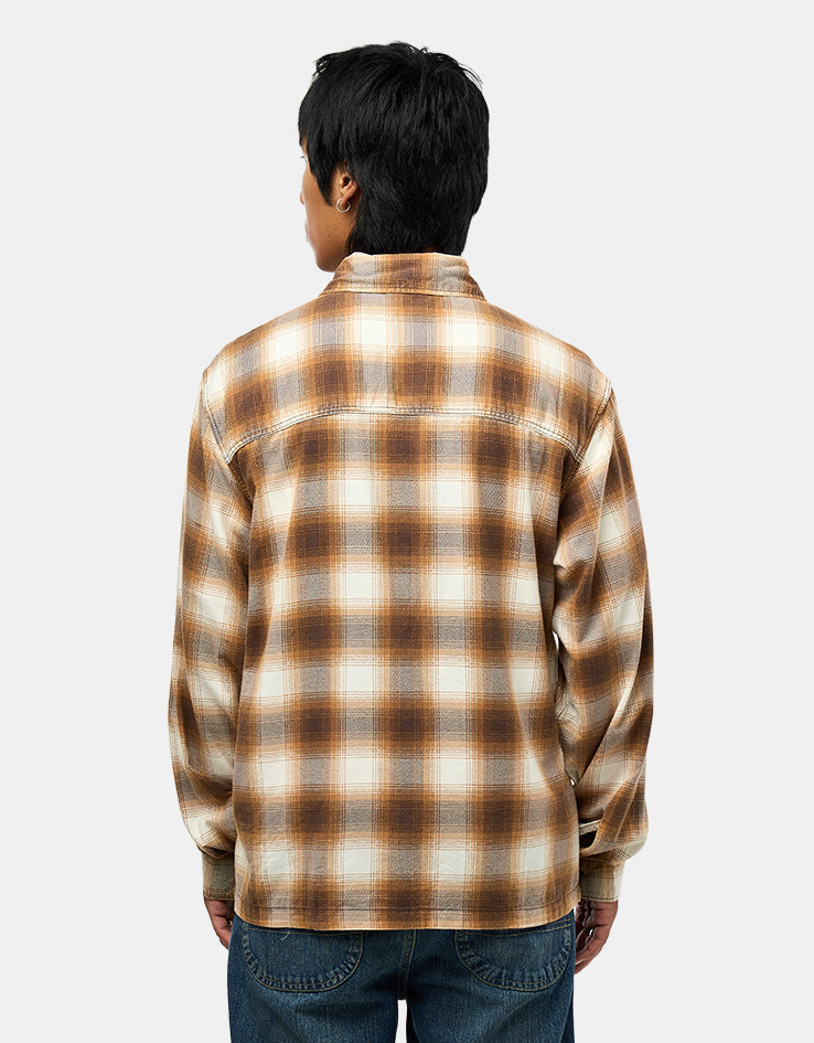 Dickies Gulfport L/S Flannel Shirt - Chocolate Brown