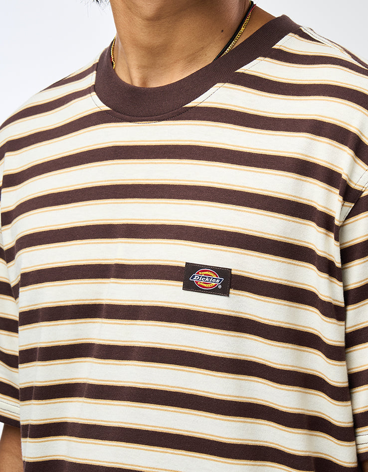 Dickies Stripe T-Shirt - Chocolate Brown