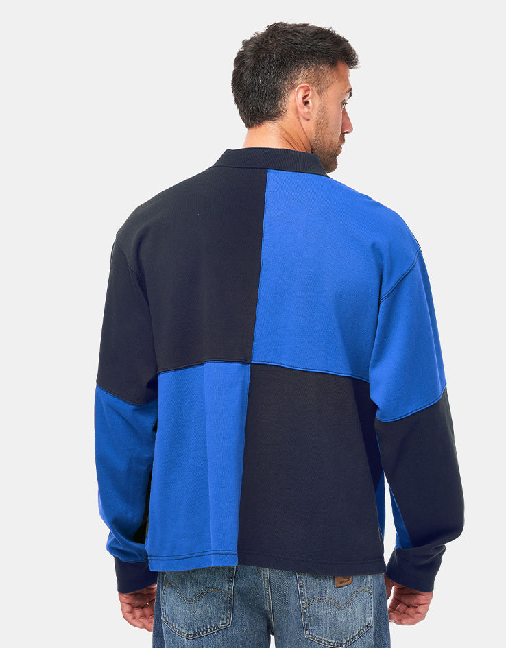 Vans Check L/S Rugby Knit - Classic Blue