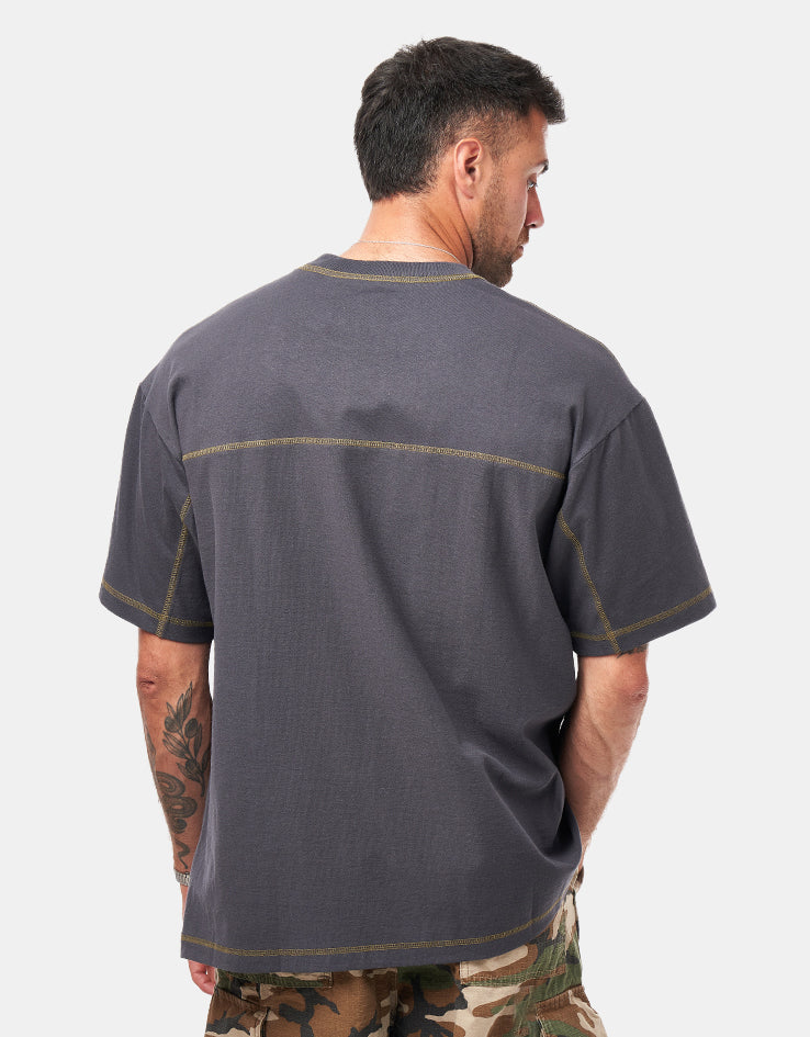 Vans Contrast Stitch Loose Fit T-Shirt - Charcoal Grey