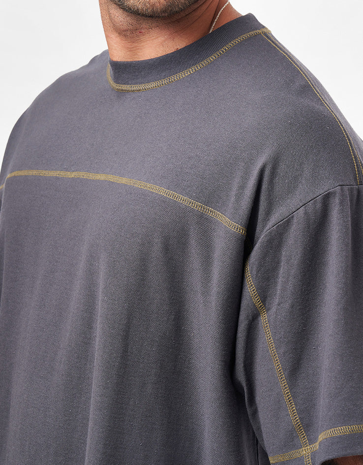Vans Contrast Stitch Loose Fit T-Shirt - Charcoal Grey