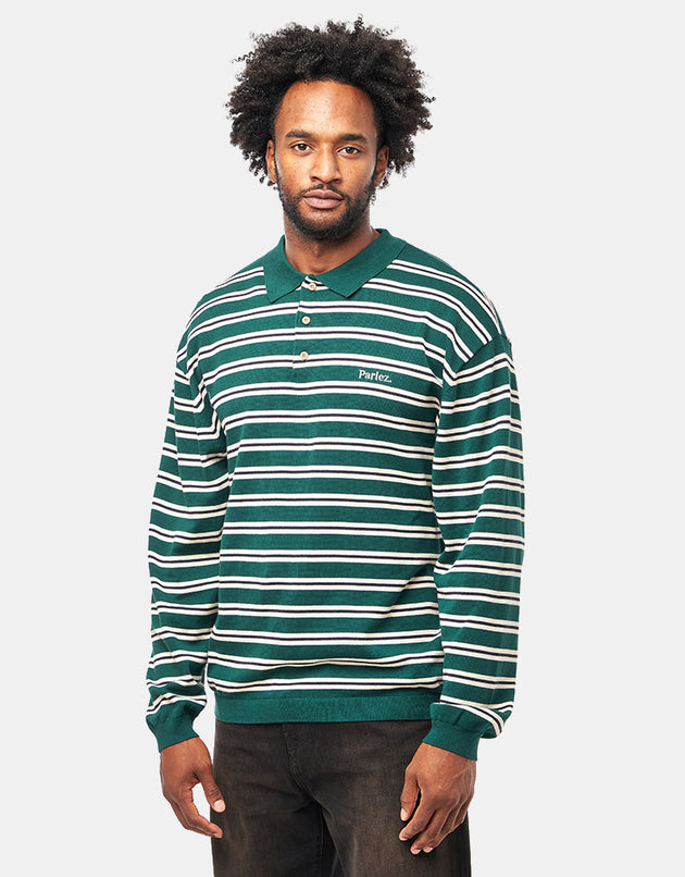 Parlez Crossfield L/S Polo Knit - Deep Green