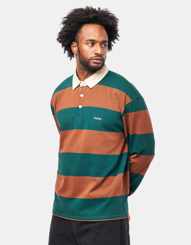Parlez Ruck L/S Rugby Shirt - Deep Green