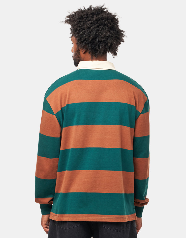 Parlez Ruck L/S Rugby Shirt - Deep Green