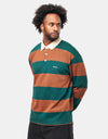 Parlez Ruck L/S Rugby Shirt - Deep Green