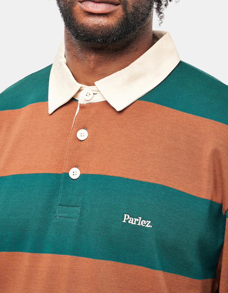 Parlez Ruck L/S Rugby Shirt - Deep Green